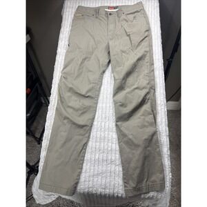 MERRELL Size 34x32 Men's Beige Cotton Blend Zip Fly Zip Pocket Outdoor Pants